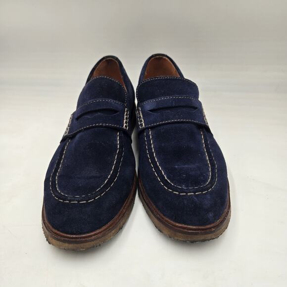 Clarks Mens Navy Blue Suede Clarkdale Penny Loafers size 9 M Crepe Sole Career main image 5